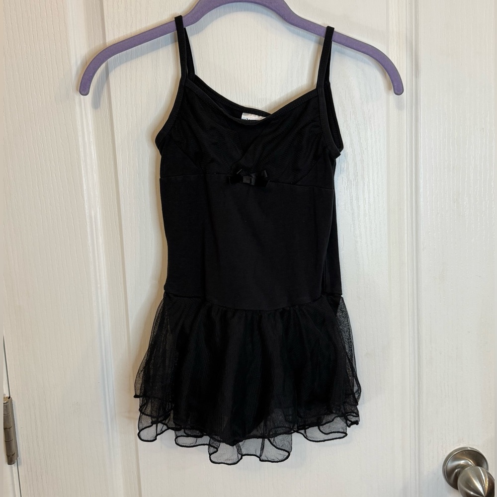 Danskin Black Freestyle Leotard with Mesh Detail